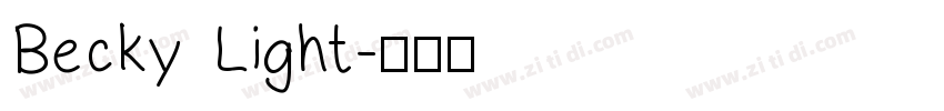 Becky Light字体转换